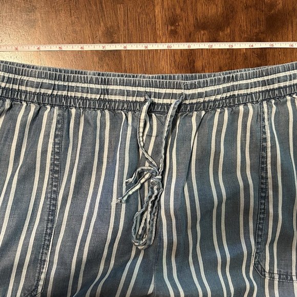 Pure Navy XL wide leg blue stripe pants 100% Lyocell - Picture 3 of 6